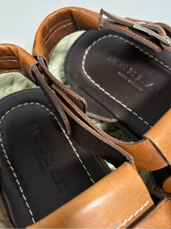 NEW Mezlan R20257 Cognac Calfskin Fisherman Handmade Leather Sandal Size 10 main image 8